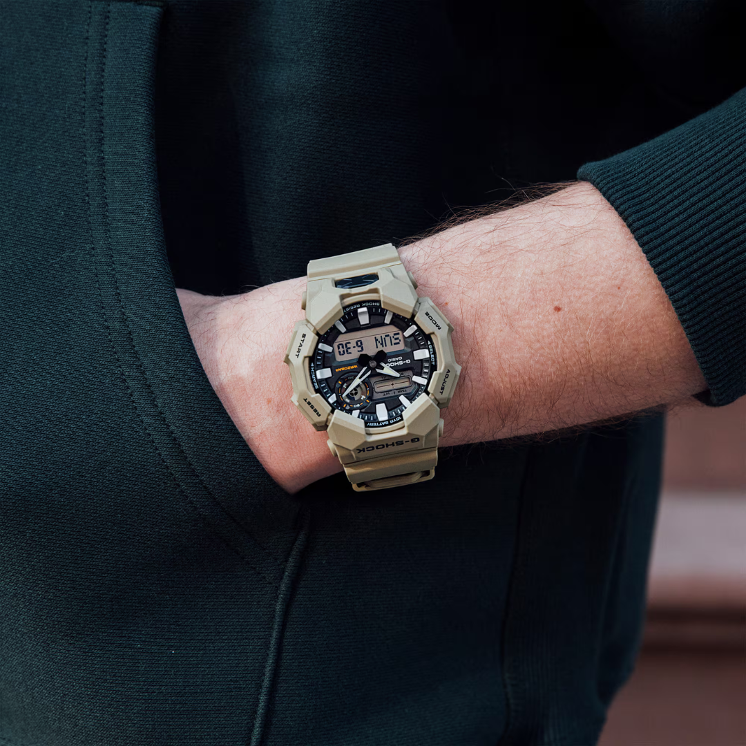 Reloj Análogo Digital Casual Crema de Hombre