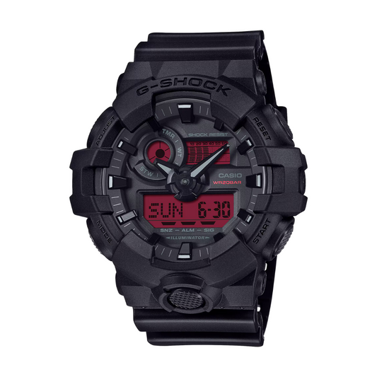 Reloj Análogo Digital Casual Negro de Hombre Serie Black & Red