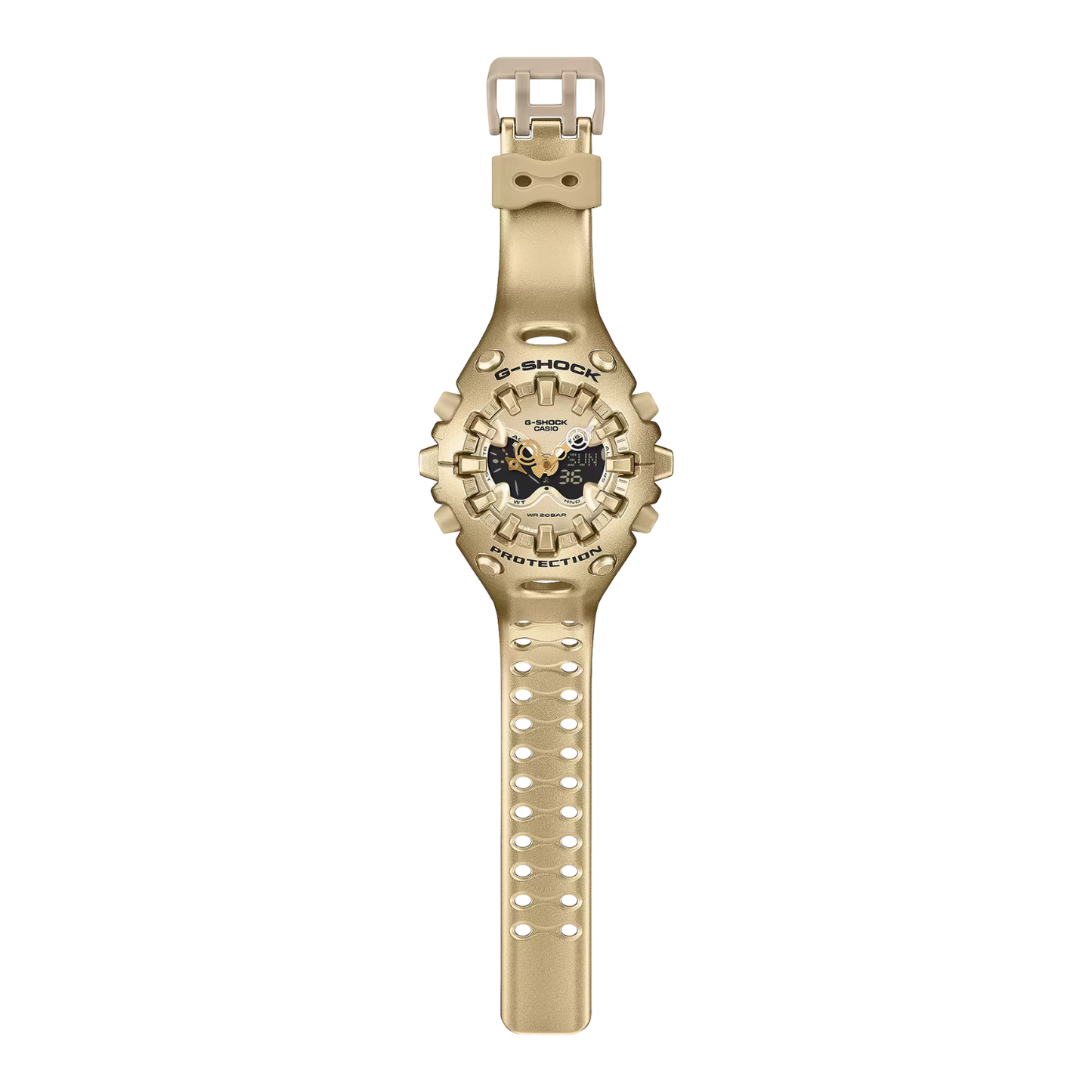 Reloj Análogo Digital Casual Dorado de Hombre