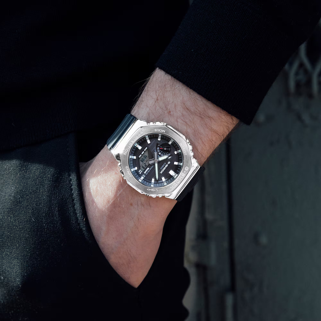 Reloj Análogo Digital Bluetooth Ejecutivo Plateado de Hombre