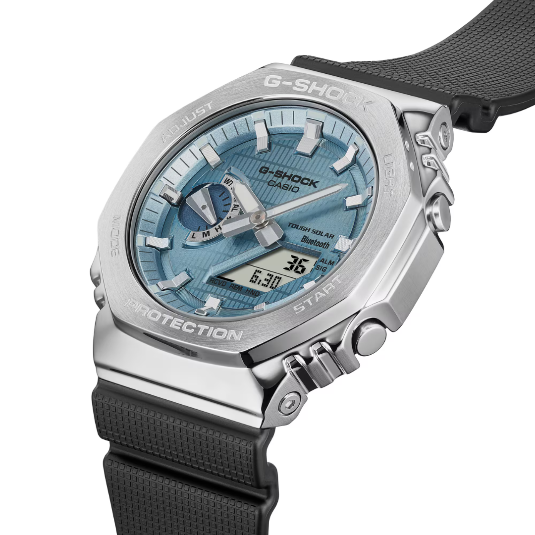 Reloj Análogo Digital Bluetooth Ejecutivo Plateado de Hombre