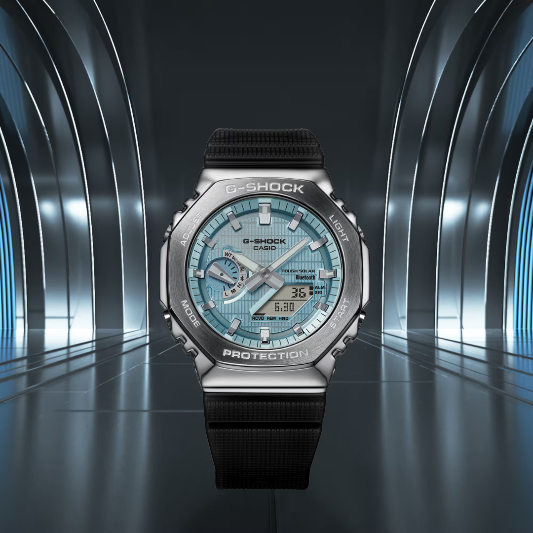 Reloj Análogo Digital Bluetooth Ejecutivo Plateado de Hombre