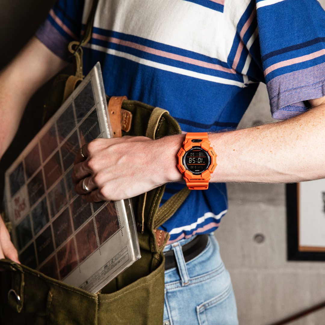 Reloj Digital Casual Naranja de Hombre
