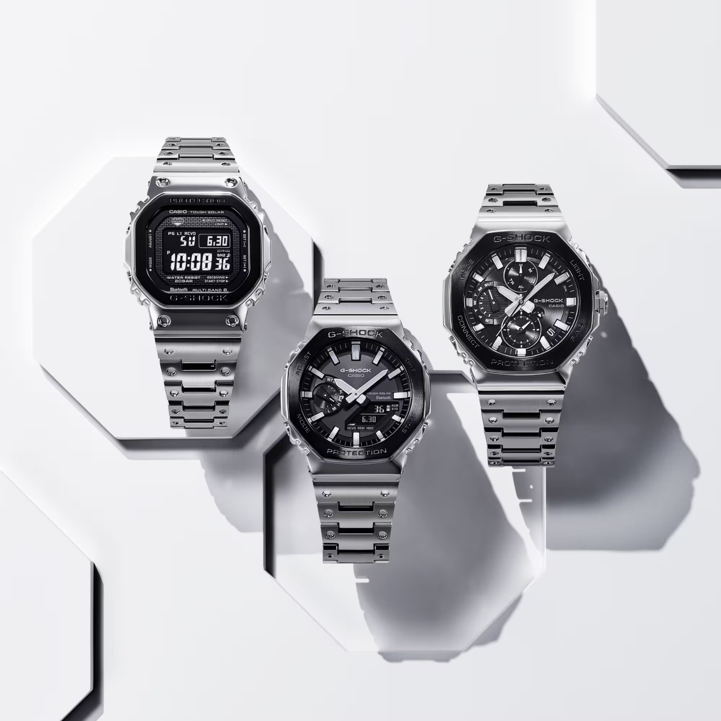 Reloj Análogo Casual Plateado de Hombre