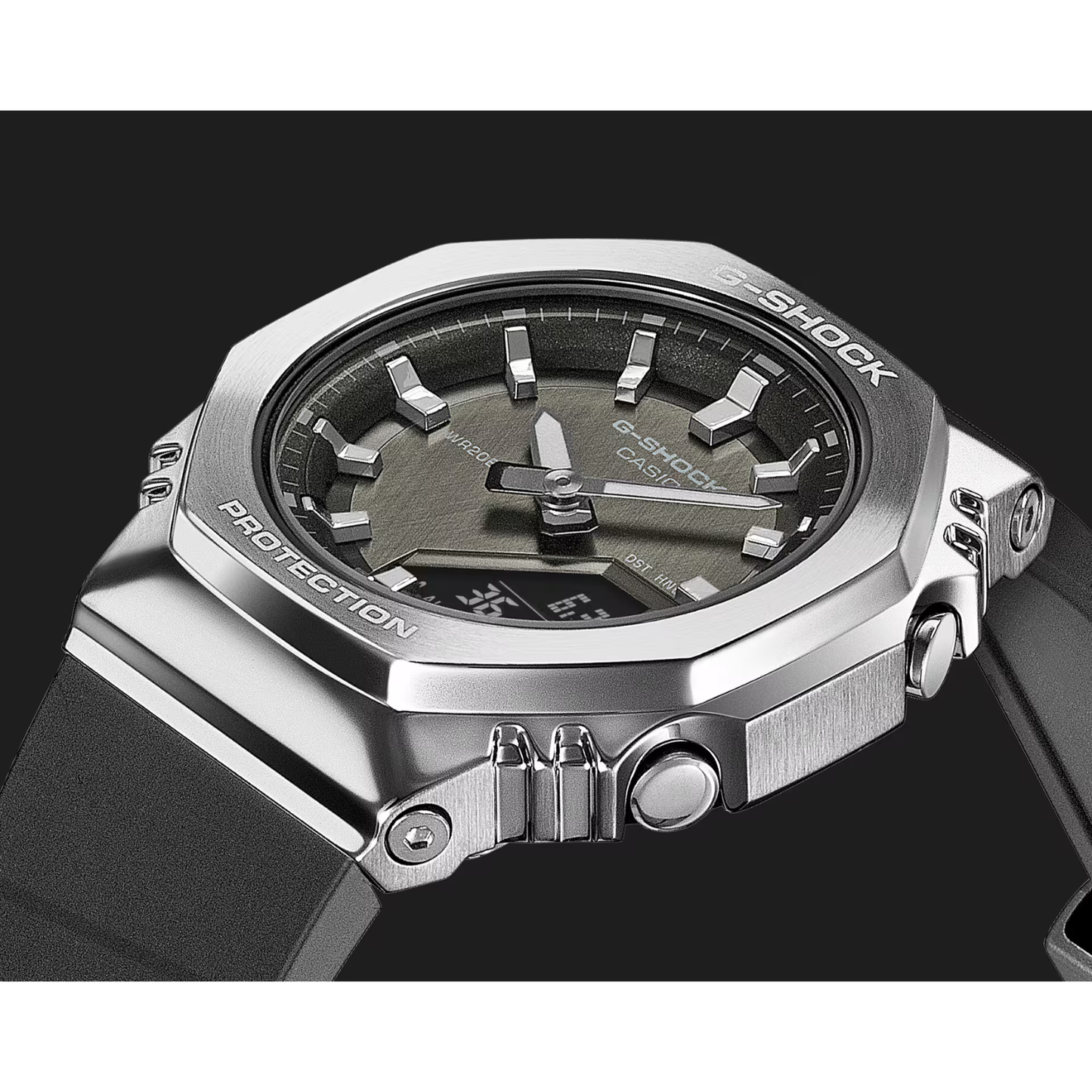 Reloj Análogo Digital Casual Plateado de Mujer