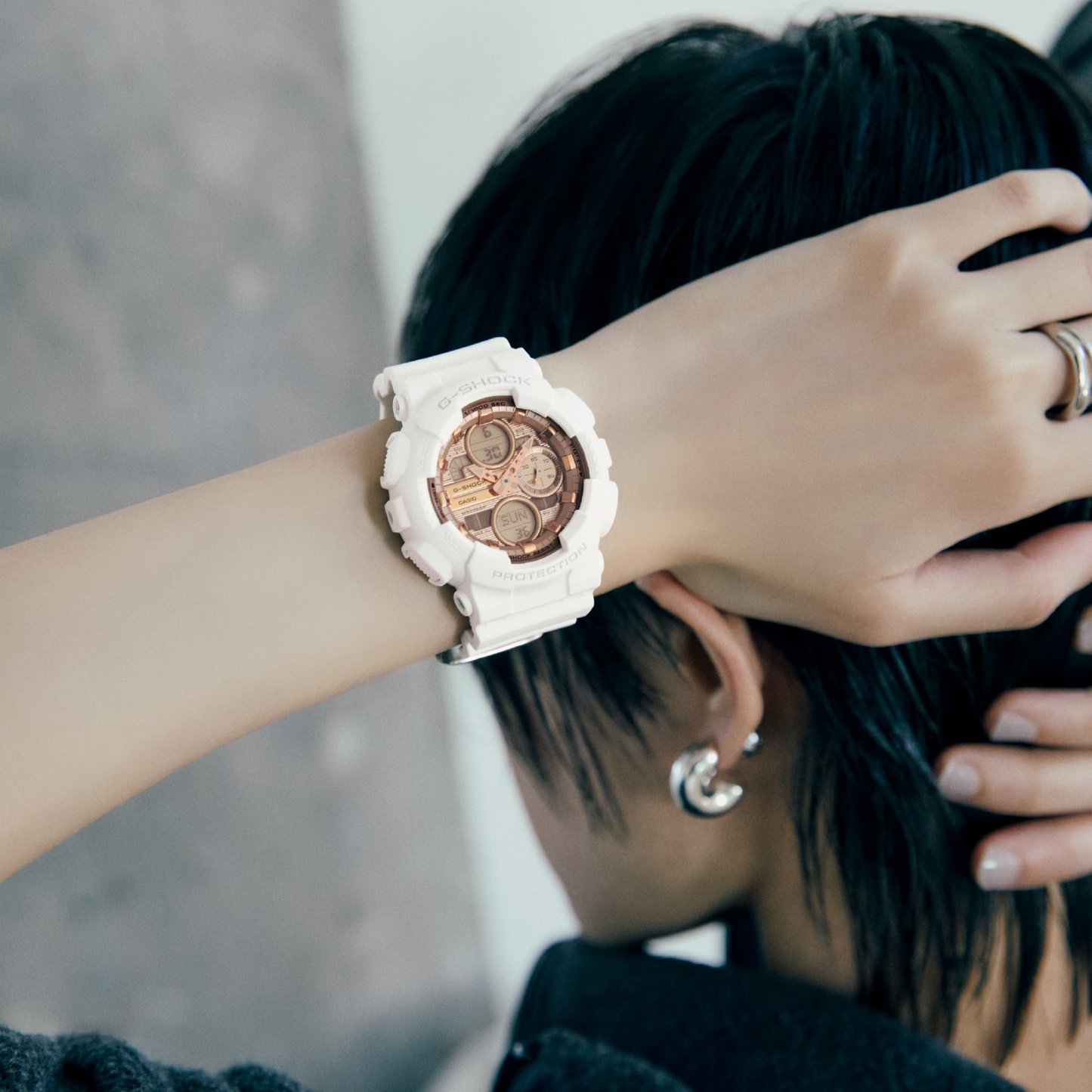 Reloj Análogo Digital Casual Blanco de Mujer