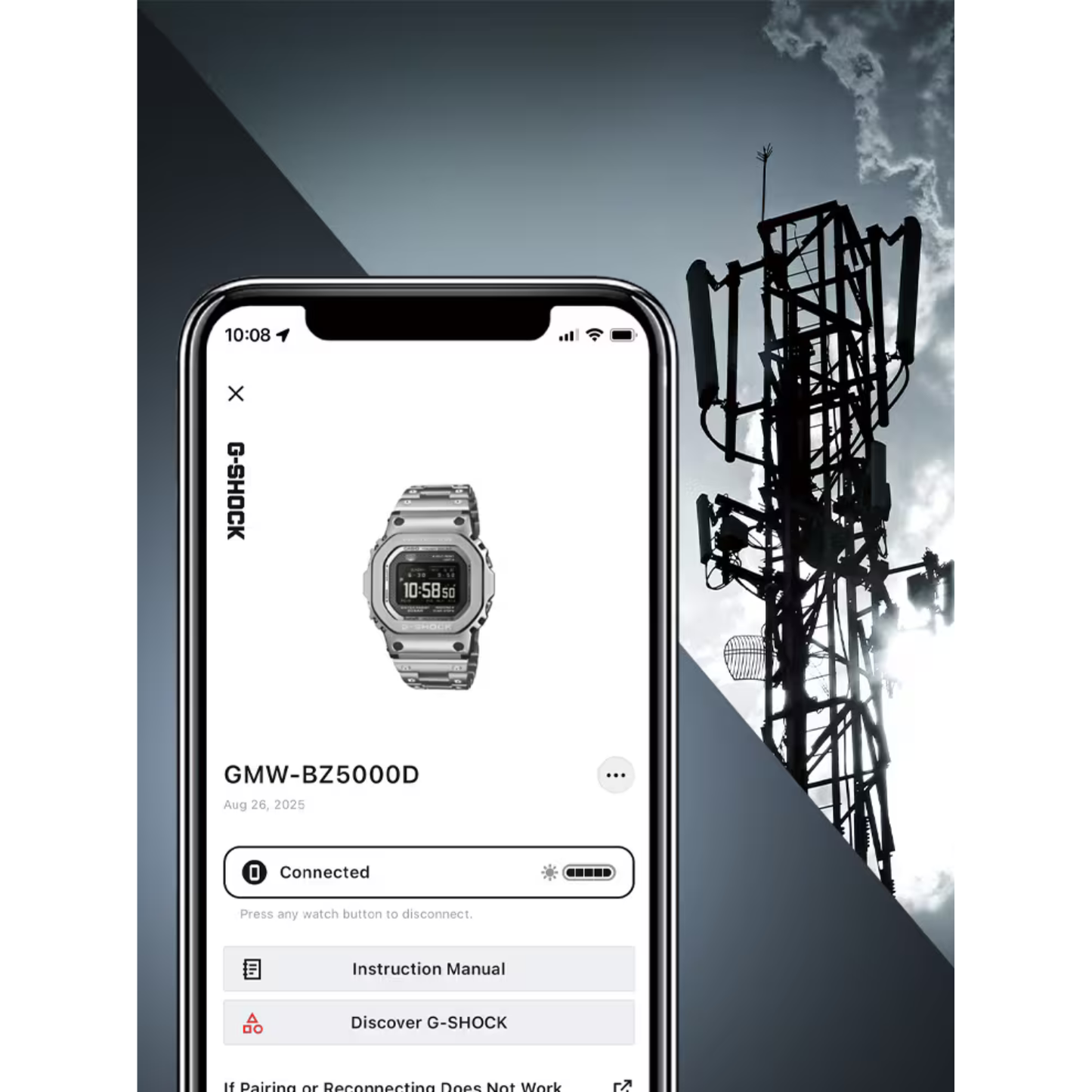Reloj Digital Casual Tough Solar Negro de Hombre
