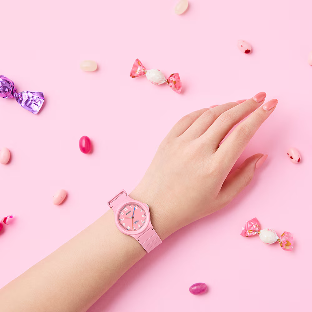 Reloj Análogo Juvenil Rosado de Mujer
