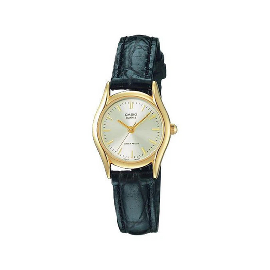 Reloj Análogo Clásico Dorado de Mujer