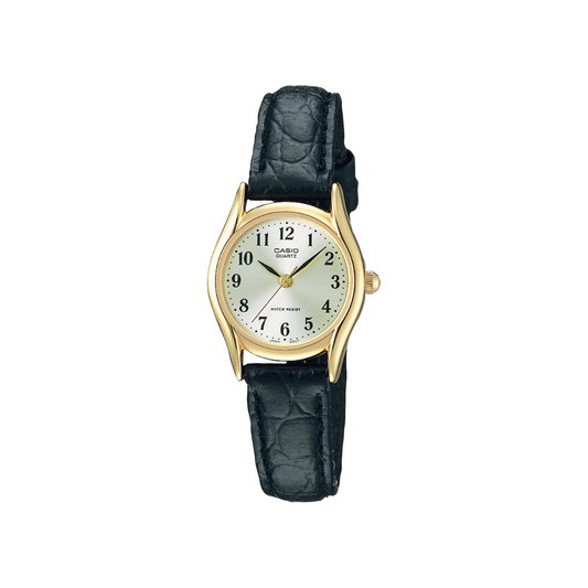 Reloj Análogo Clásico Dorado de Mujer