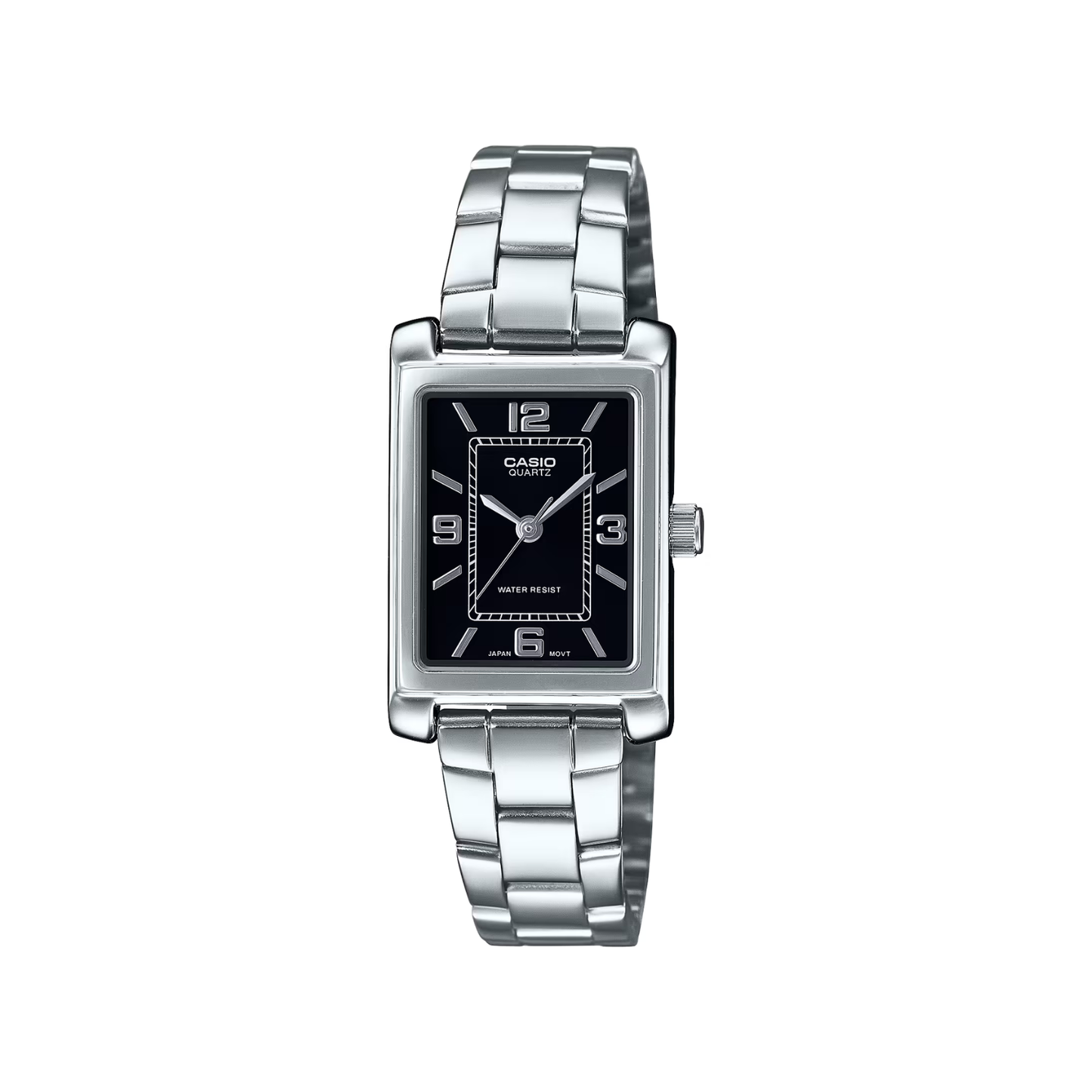 Reloj Análogo Clásico Plateado de Mujer