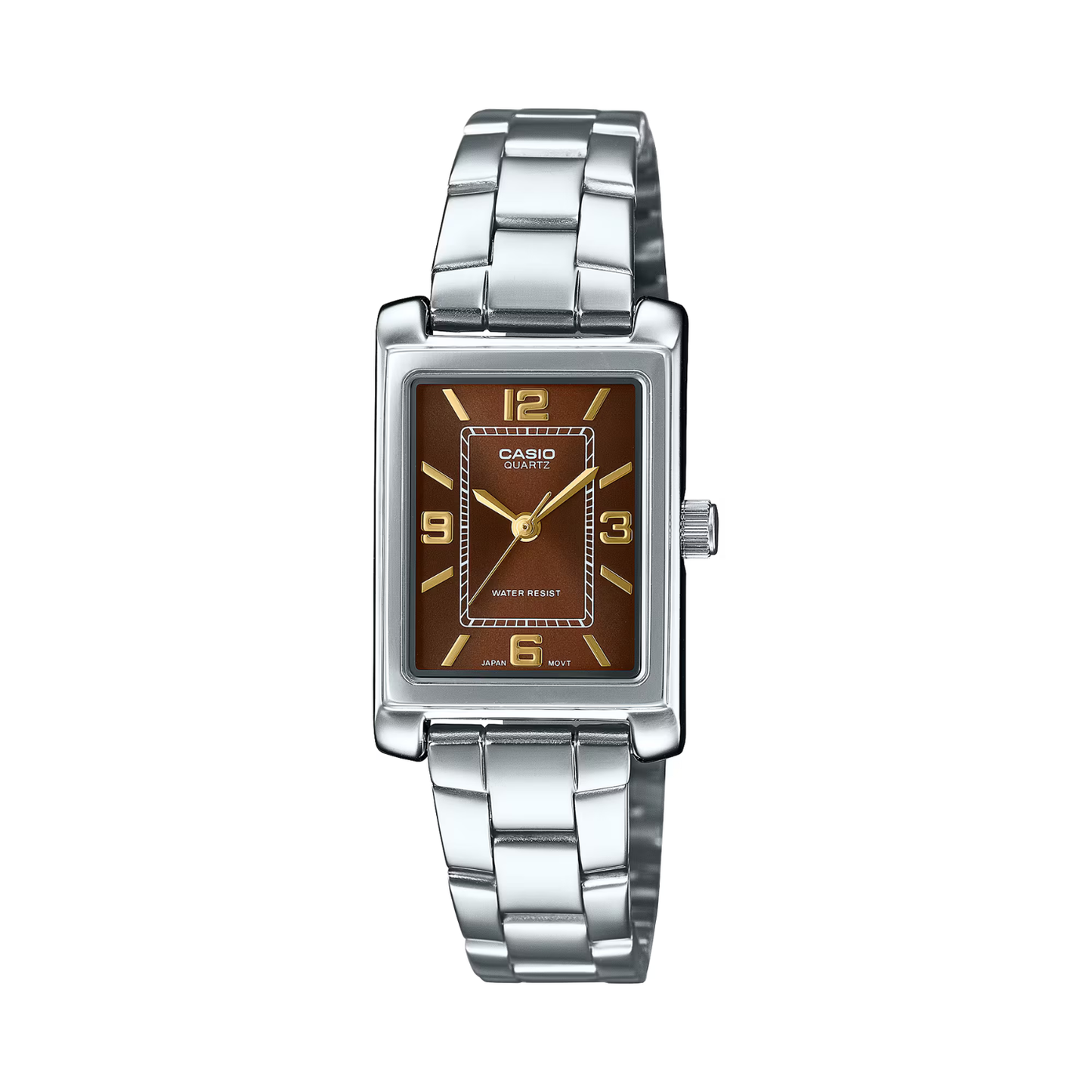 Reloj Análogo Clásico Plateado de Mujer