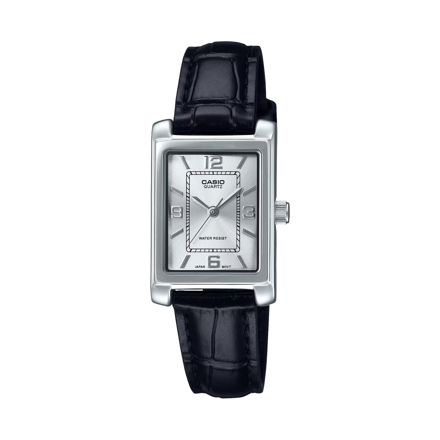 Reloj Análogo Clásico Plateado de Mujer