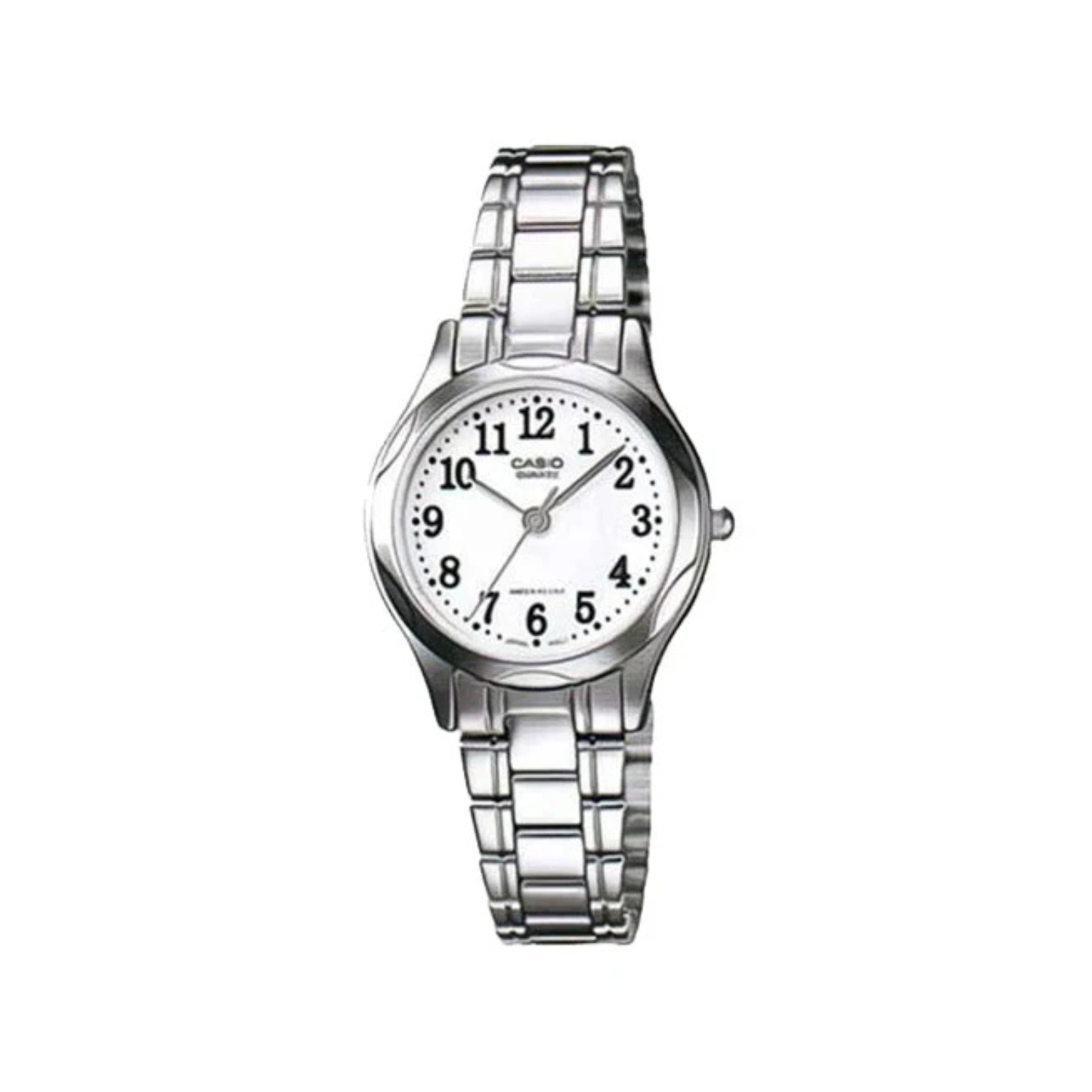 Reloj Análogo Clásico Plateado de Mujer