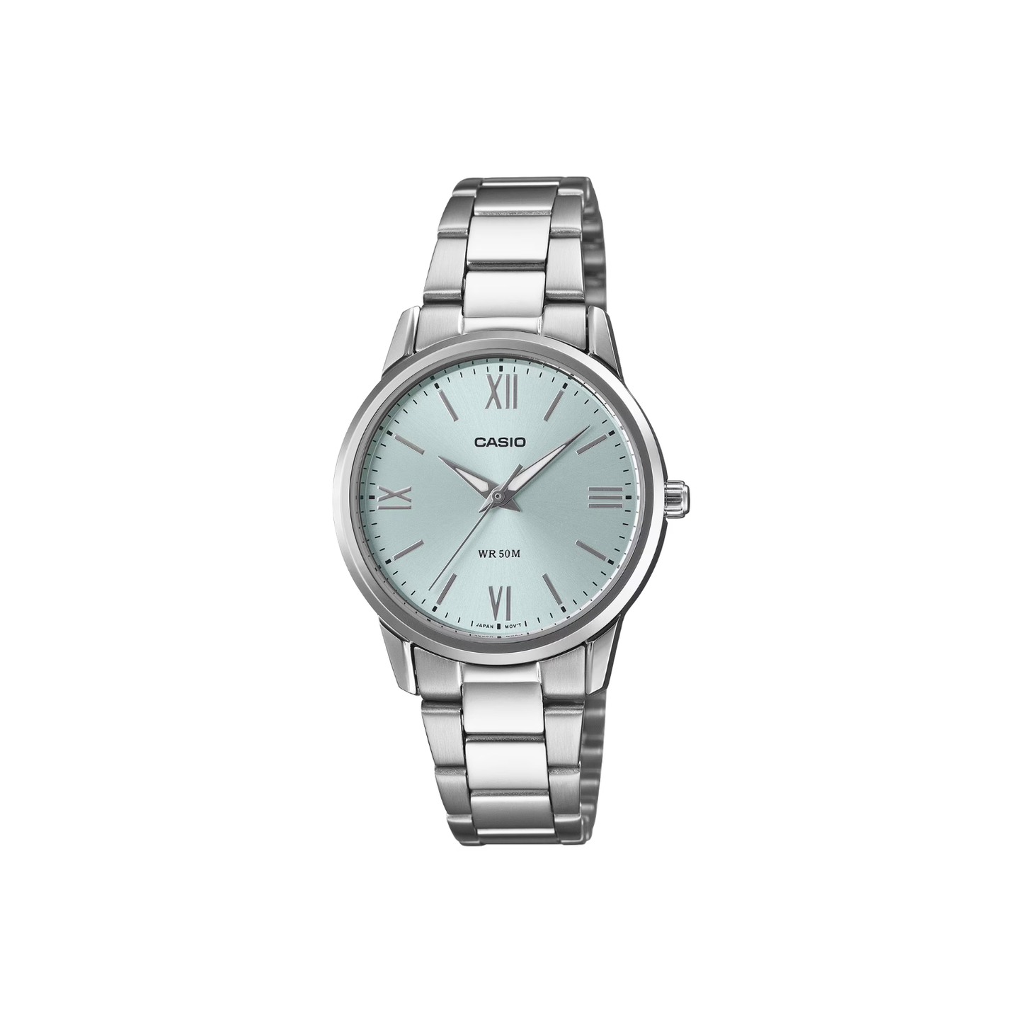 Reloj Análogo Clásico Plateado de Mujer