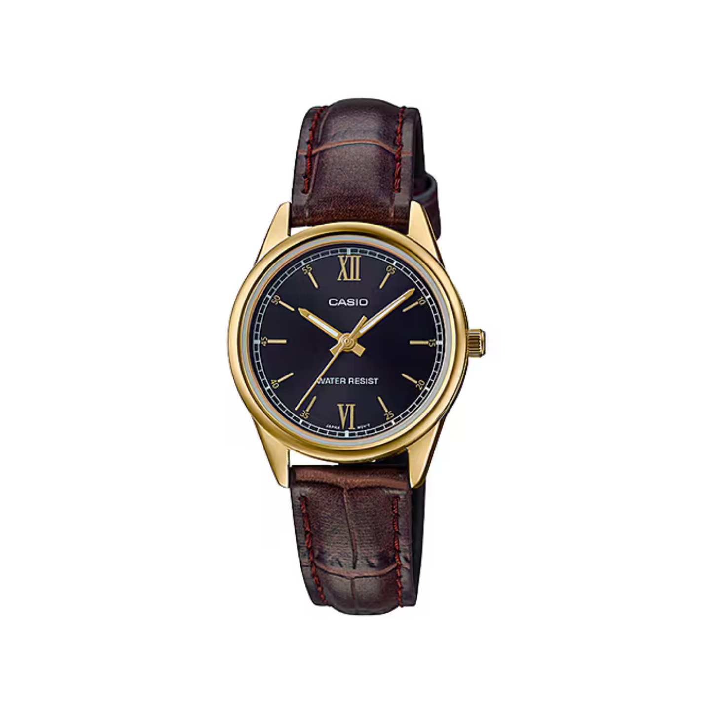 Reloj Análogo Clásico Dorado de Mujer