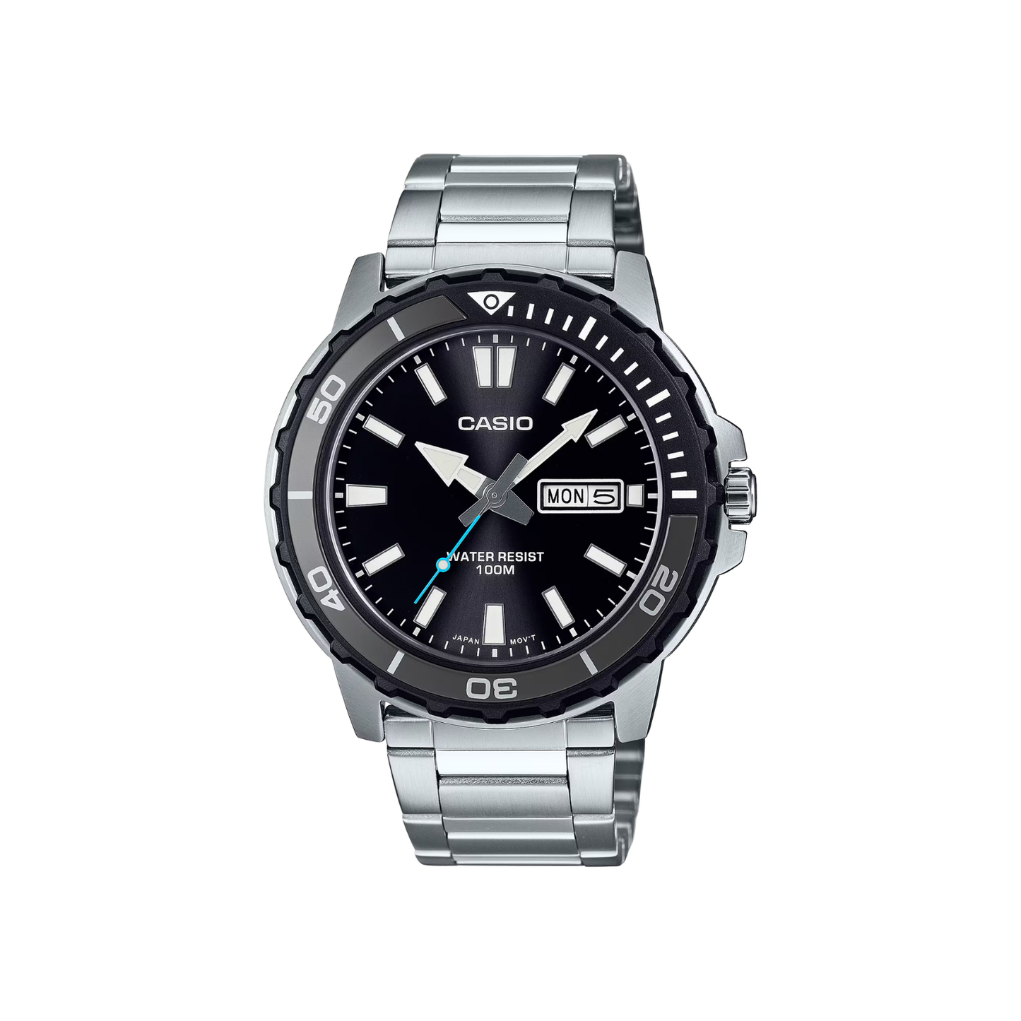 Reloj Análogo Deportivo Plateado de Hombre