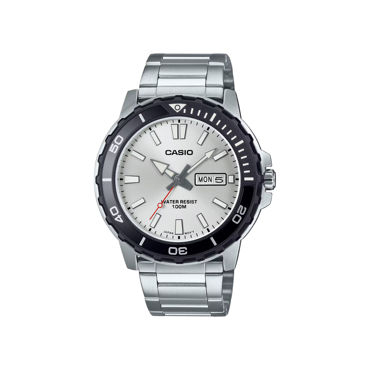 Reloj Análogo Deportivo Plateado de Hombre