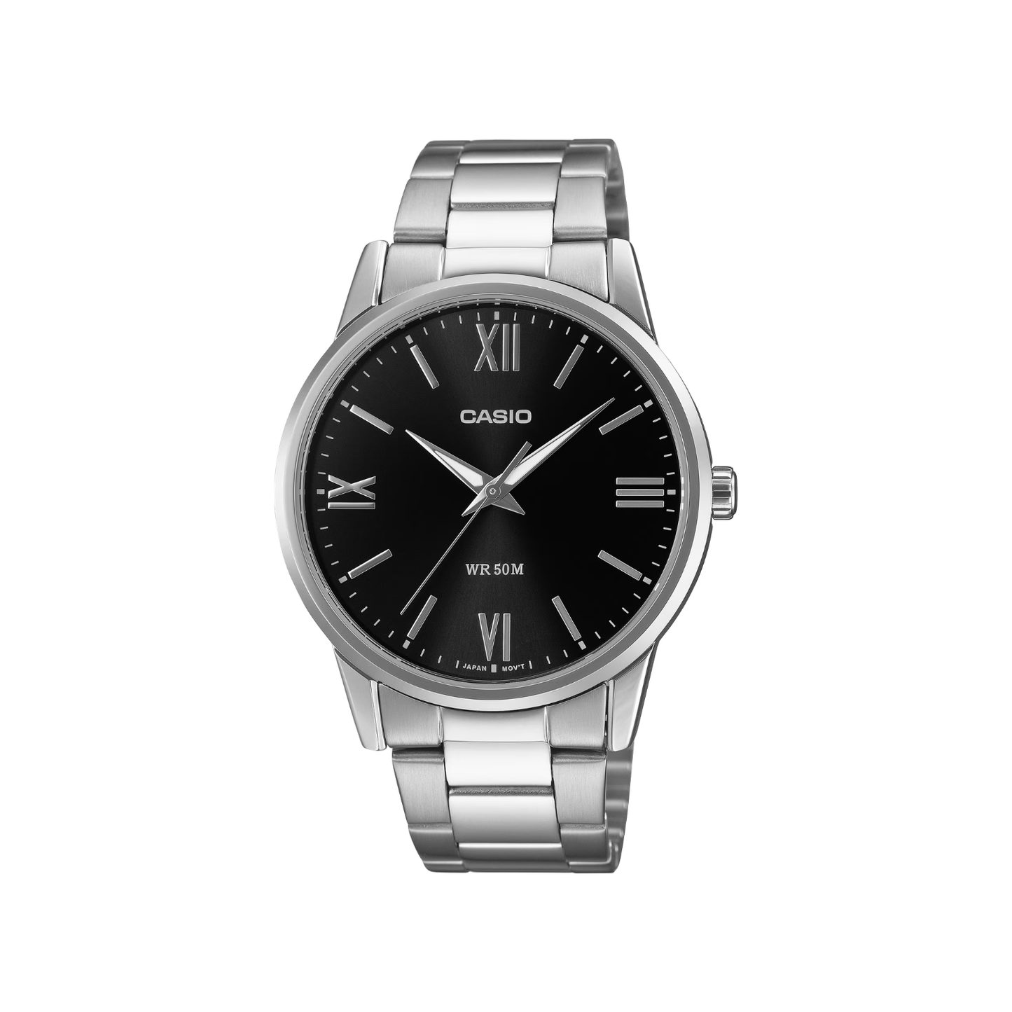 Reloj Análogo Clásico Plateado de Hombre