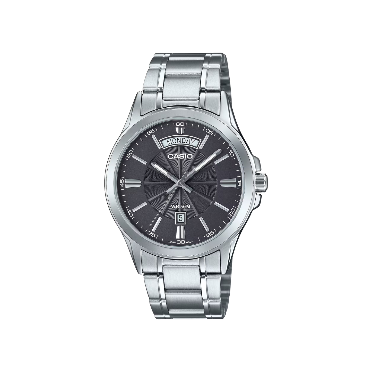 Reloj Análogo Ejecutivo Plateado de Hombre