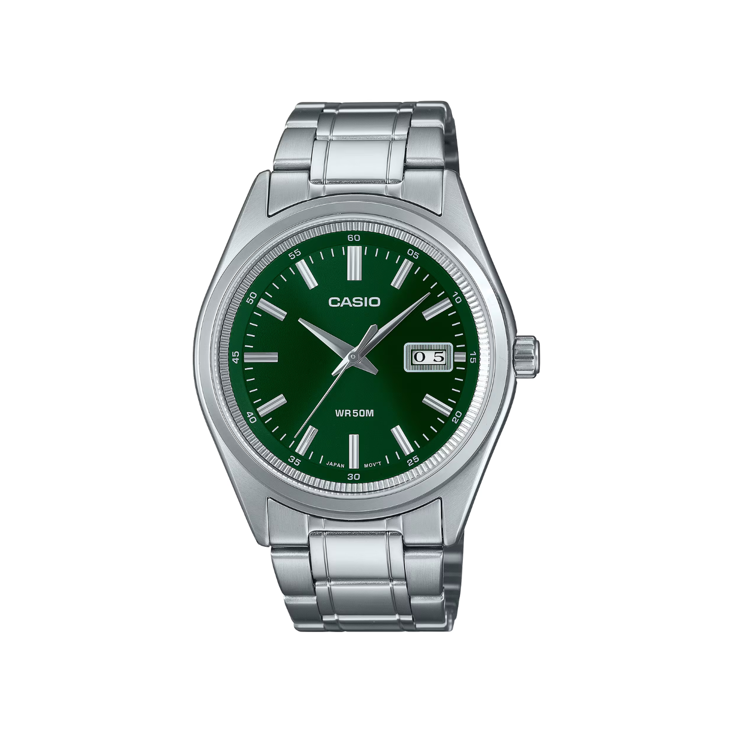 Reloj Análogo Clásico Plateado de Hombre