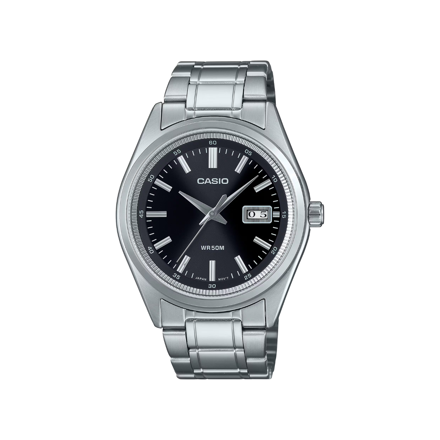 Reloj Análogo Clásico Plateado de Hombre