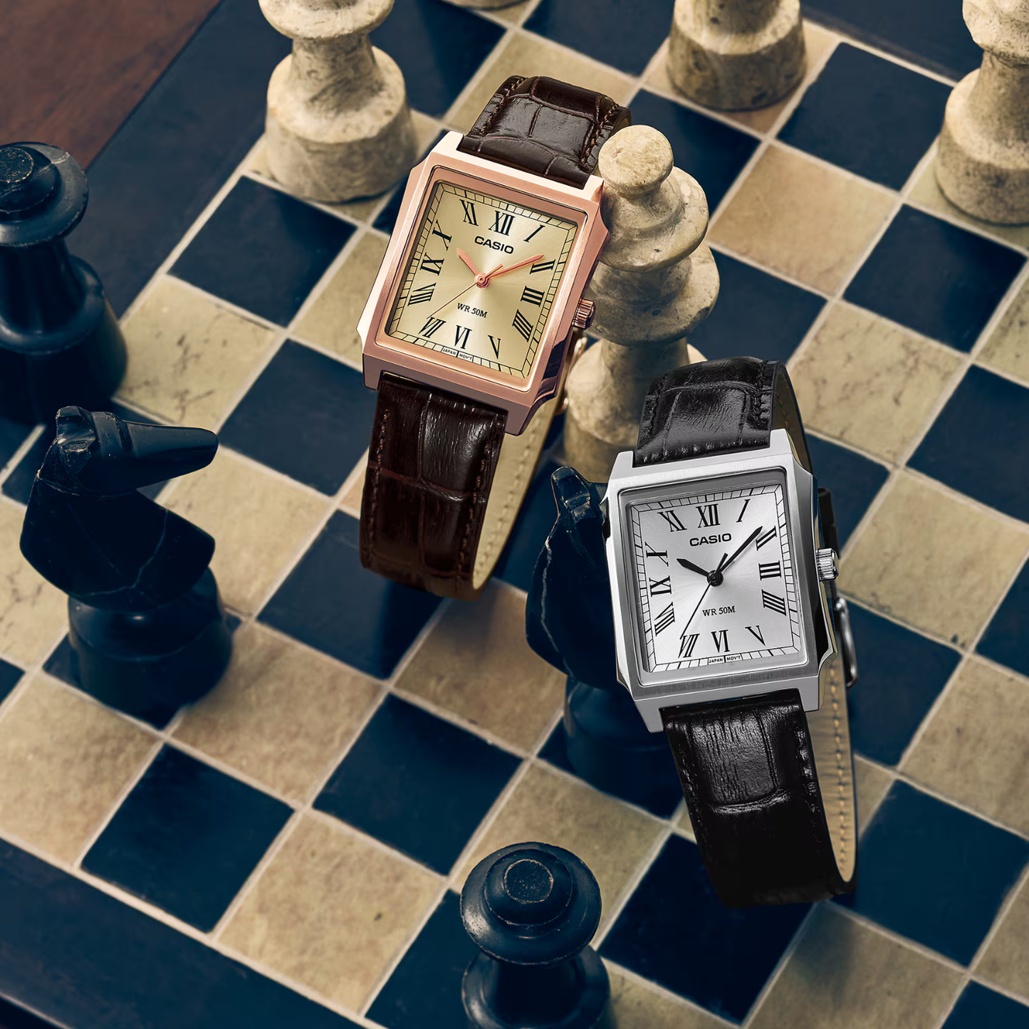 Reloj Análogo Clásico Plateado de Hombre