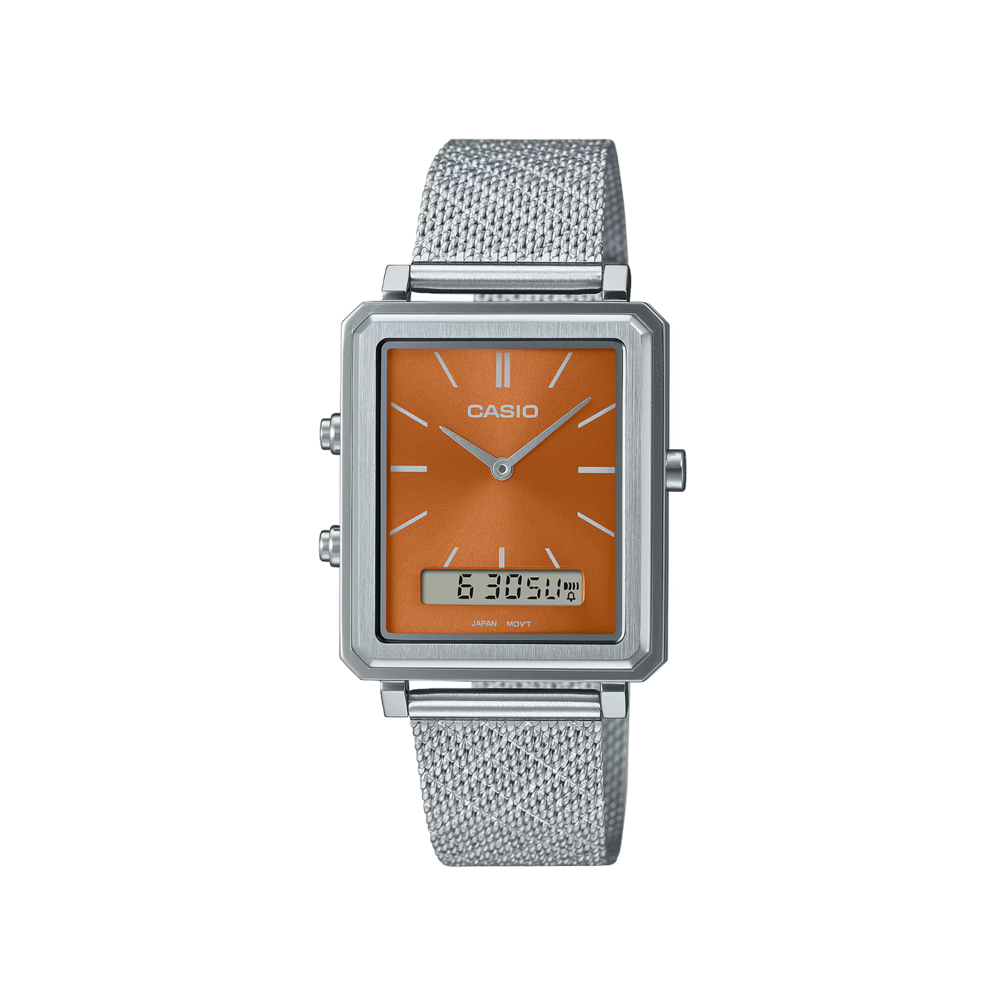 Reloj Análogo Casual Plateado de Hombre