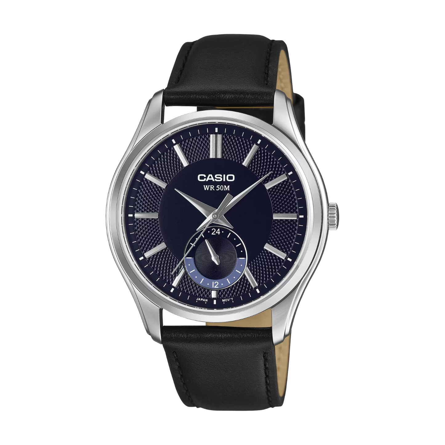 Reloj Análogo Clásico Plateado de Hombre