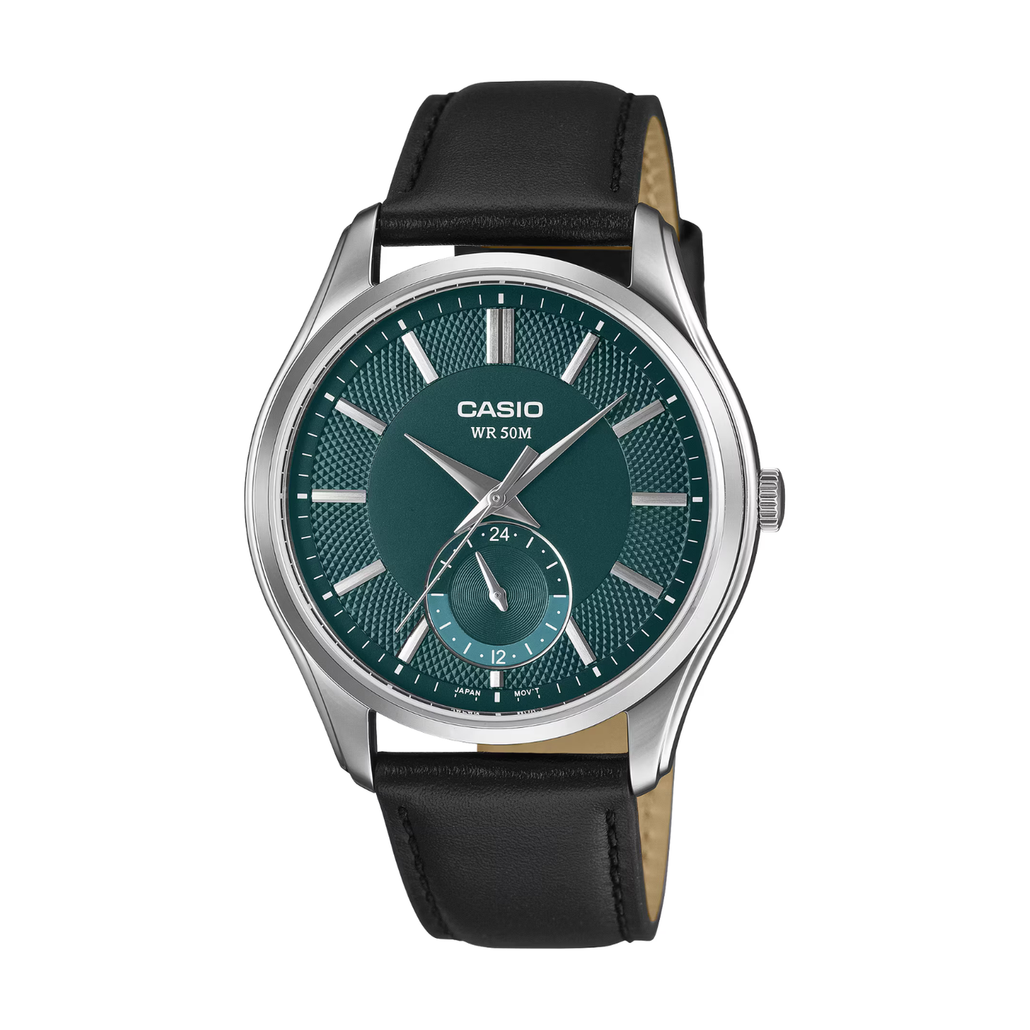 Reloj Análogo Clásico Plateado de Hombre