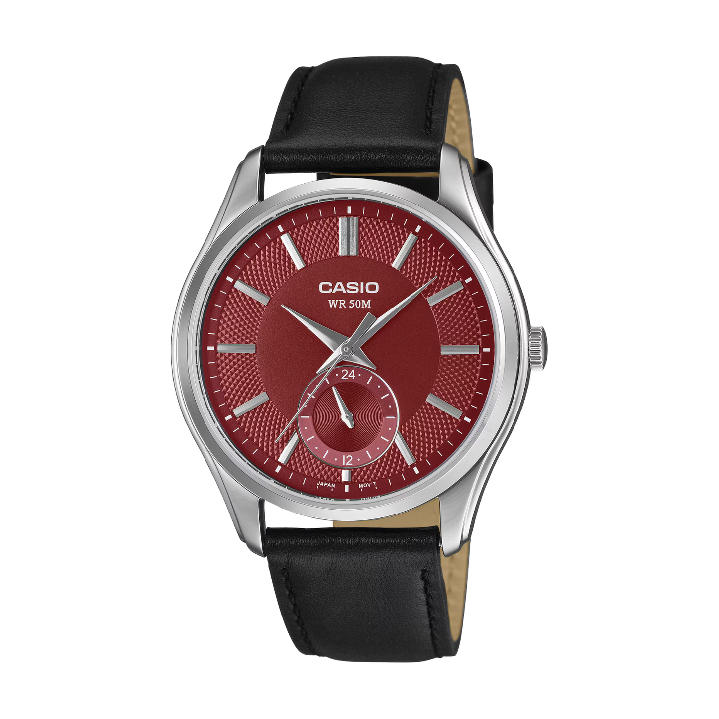 Reloj Análogo Clásico Plateado de Hombre