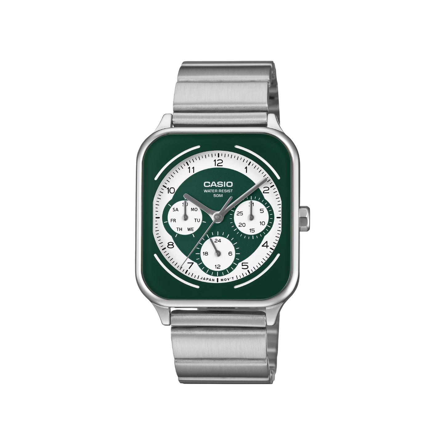 Reloj Análogo Casual Plateado de Hombre