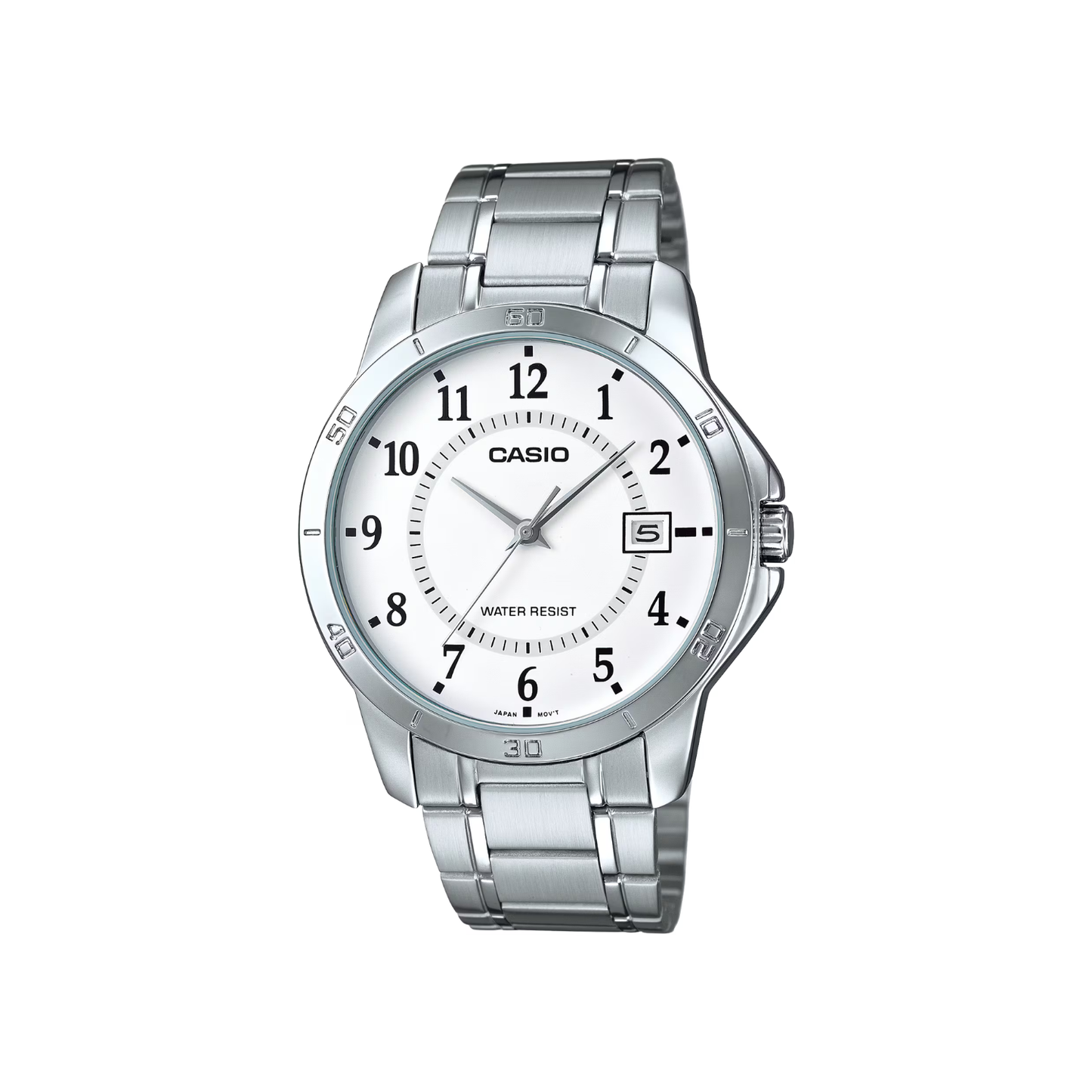 Reloj Análogo Casual Plateado de Hombre