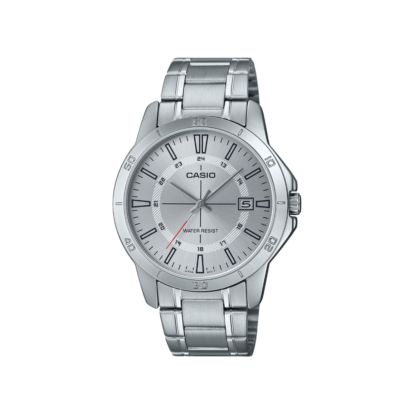 Reloj Análogo Casual Plateado de Hombre