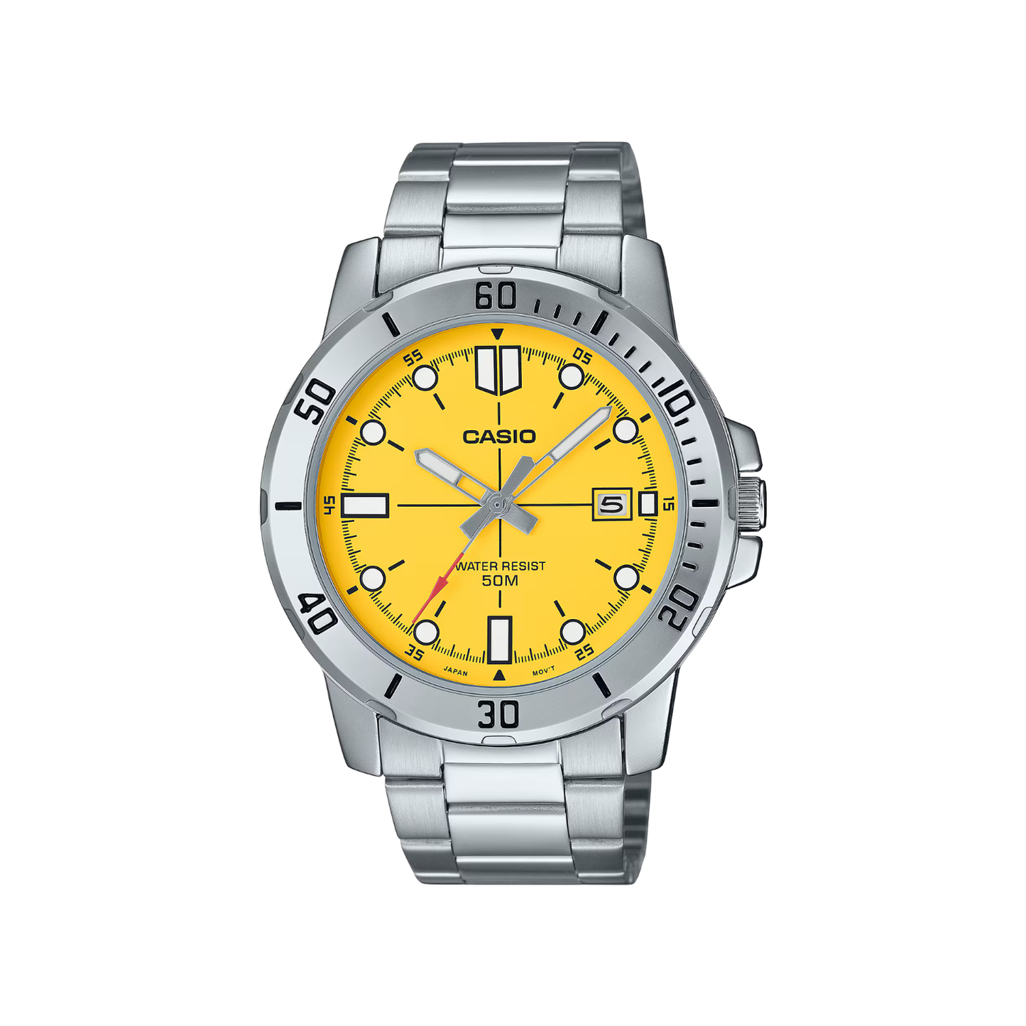 Reloj Análogo Deportivo Plateado de Hombre