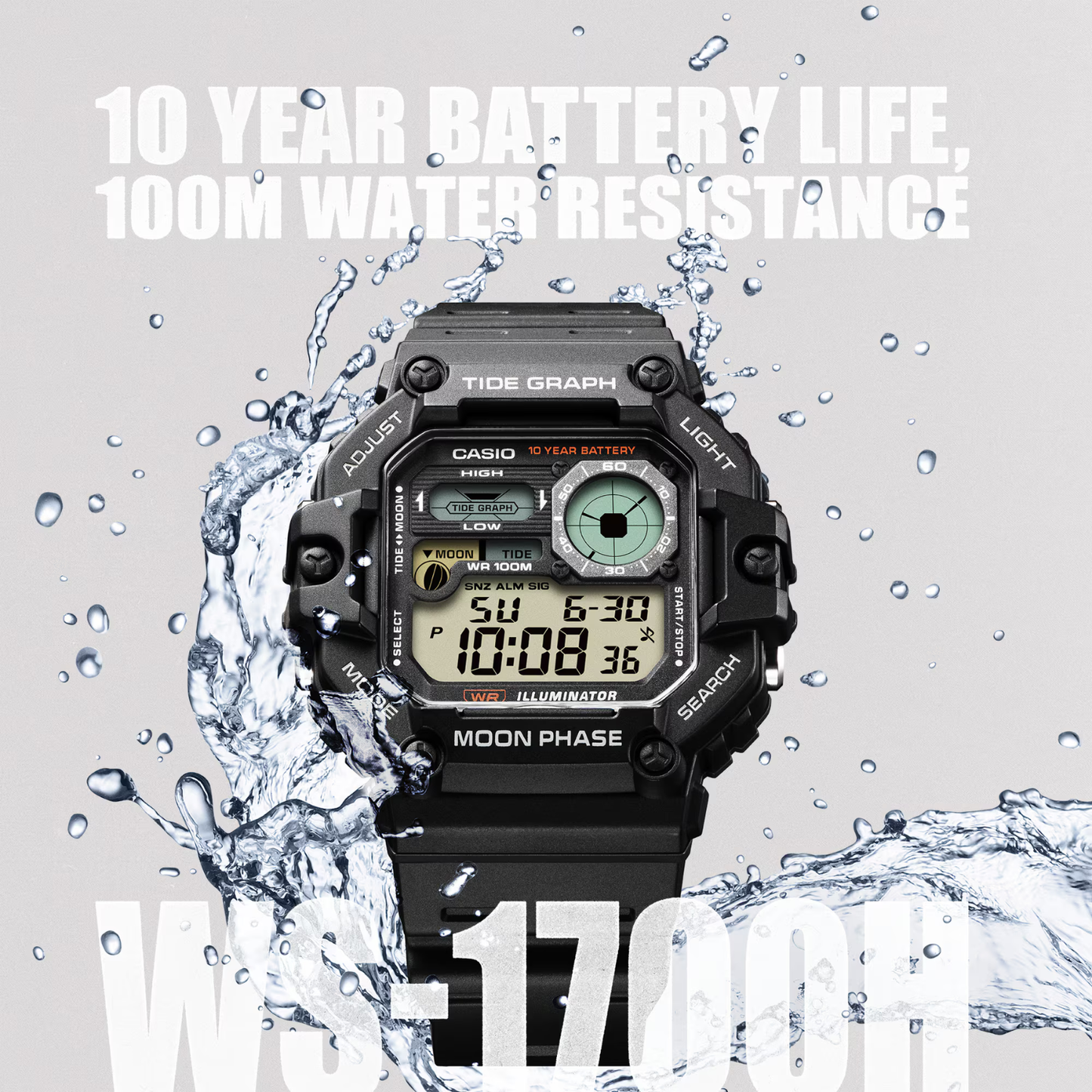 Reloj Digital Deportivo Negro de Hombre