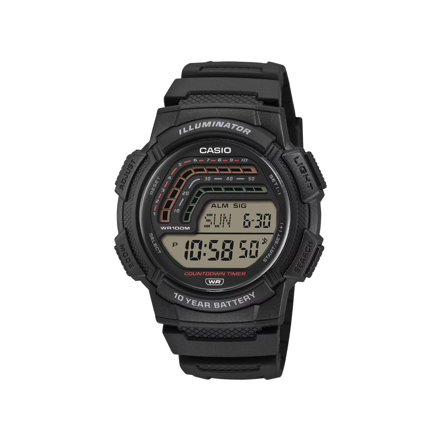 Reloj Digital Deportivo Negro de Hombre