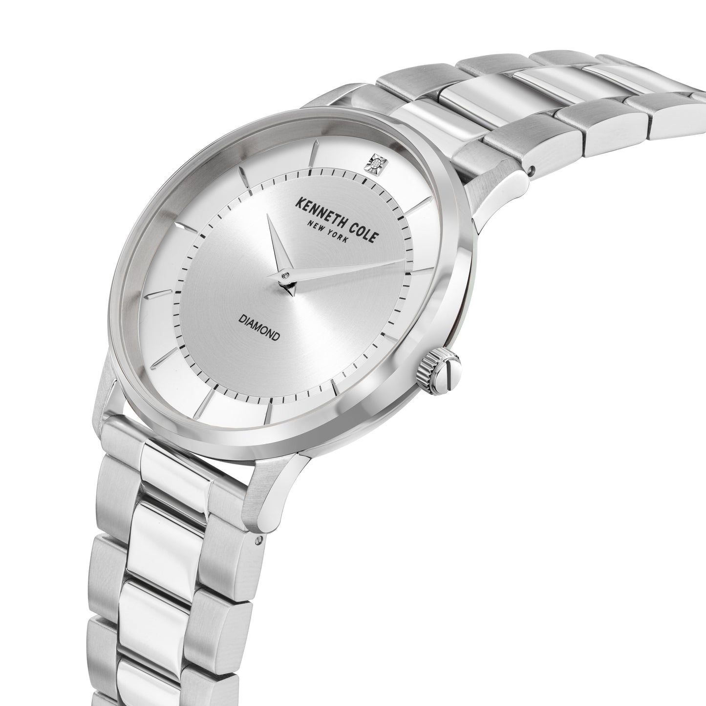 Reloj Análogo Diamond Luxury Plateado de Hombre
