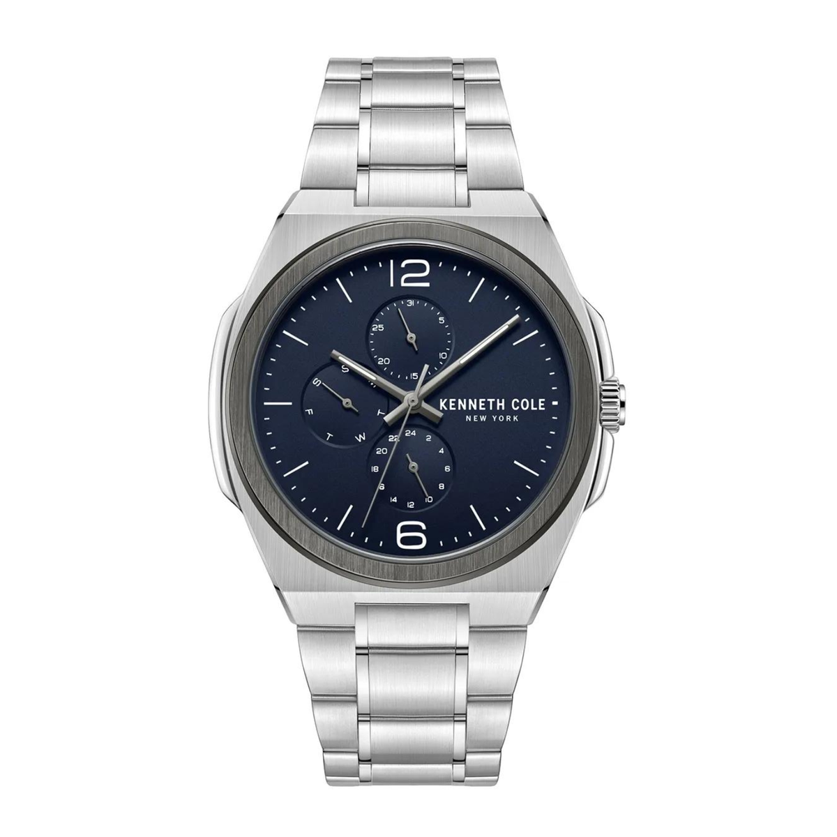 Reloj Análogo Kenneth Cole New York Cuarzo Azul y Plateado de Hombre