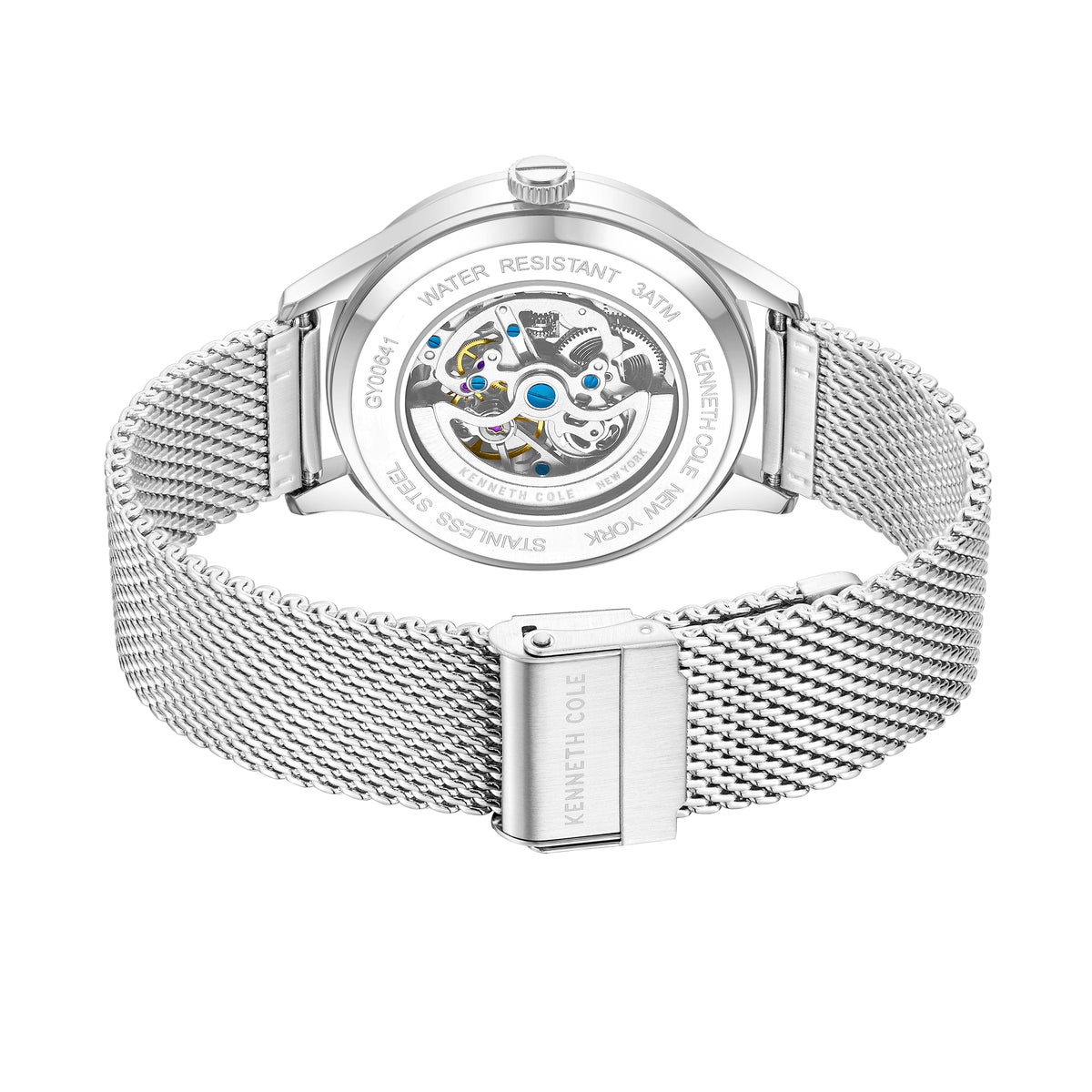 Reloj Análogo Kenneth Cole Brooklyn Automático Azul y Plateado de Hombre