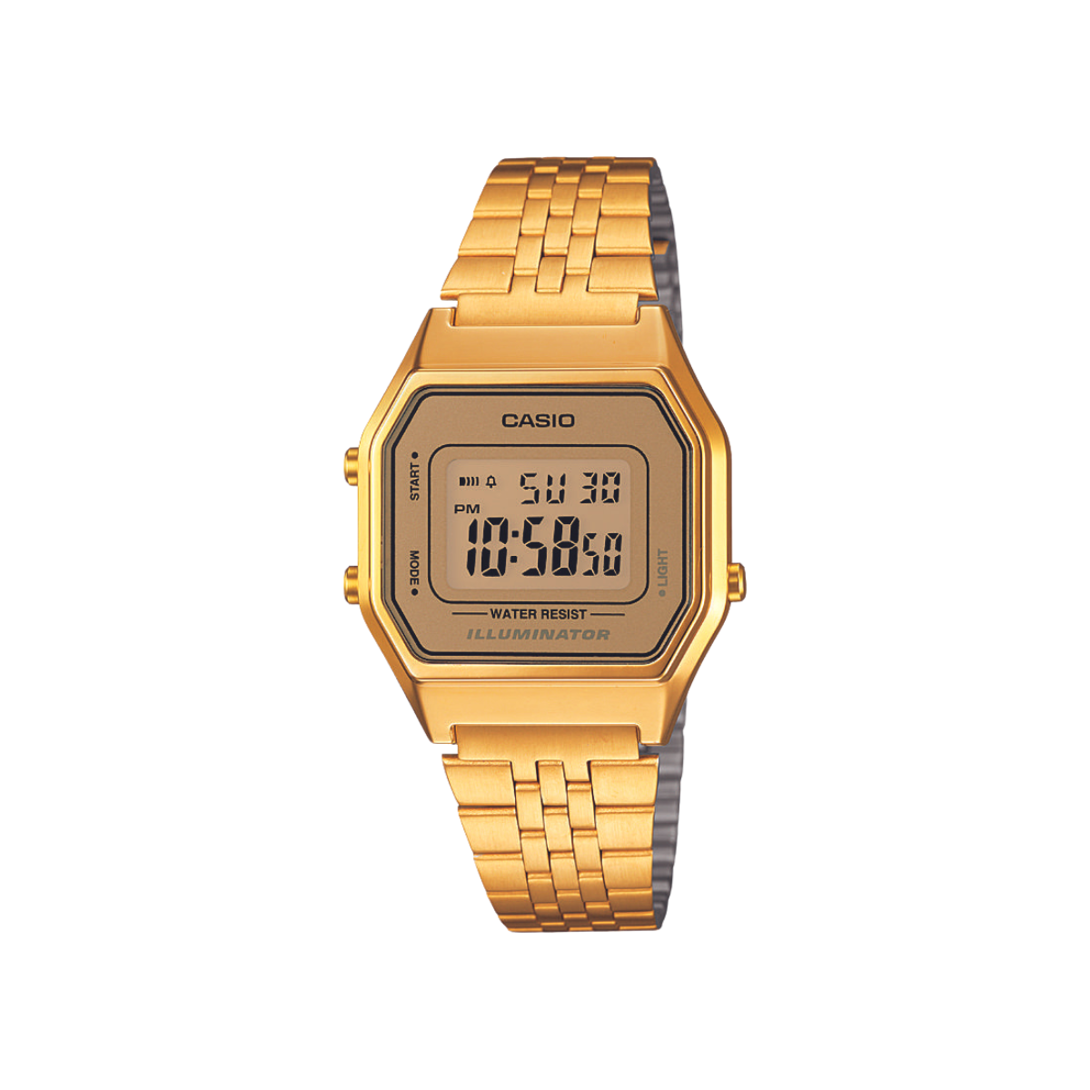 Reloj Digital Illuminator Vintage Dorado de Mujer – Relojín Panamá