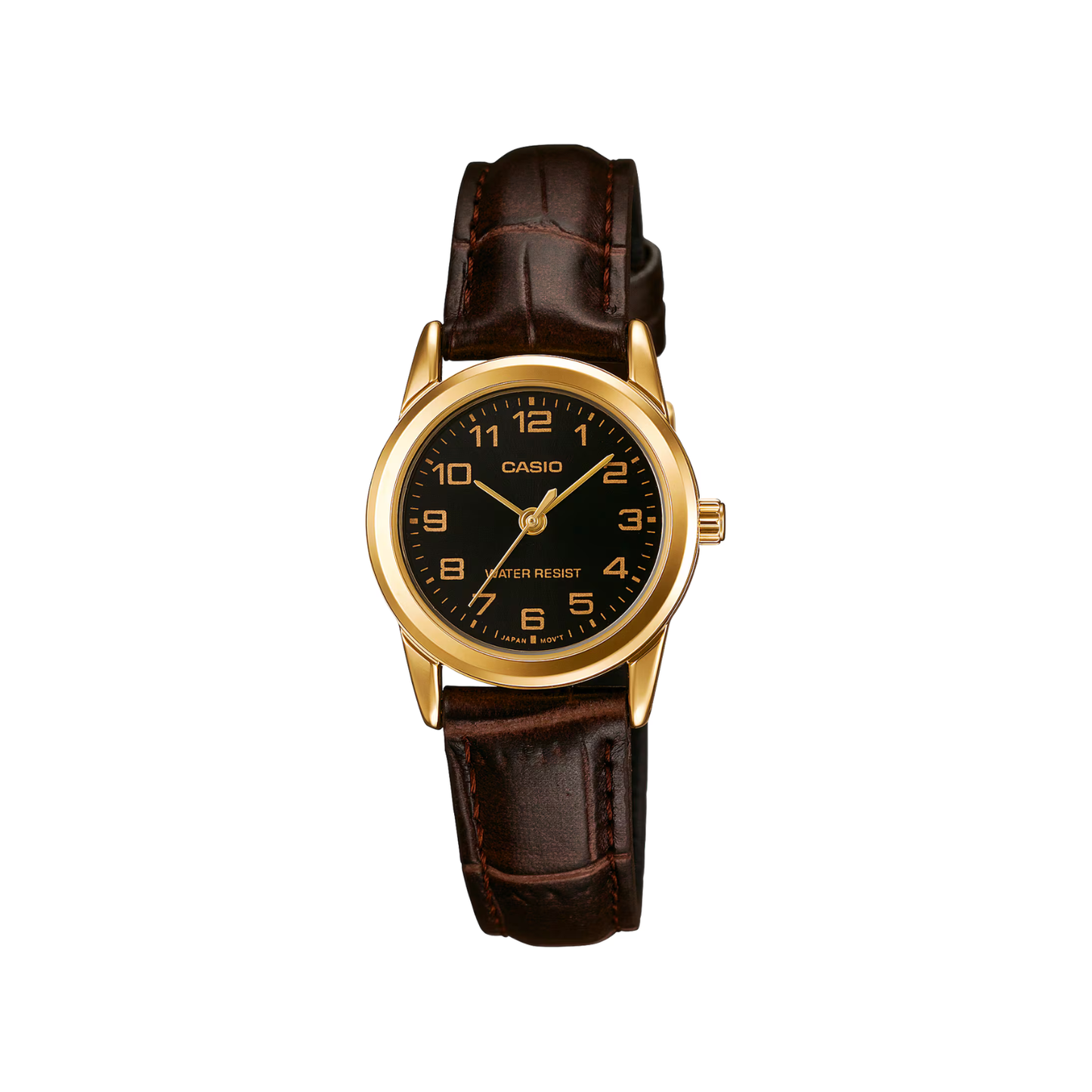 Reloj Análogo Clásico Dorado de Mujer