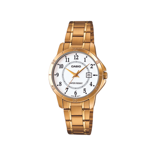 Reloj Análogo Estándar Casual Dorado de Mujer