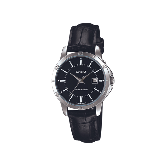 Reloj Análogo Casual Negro de Mujer