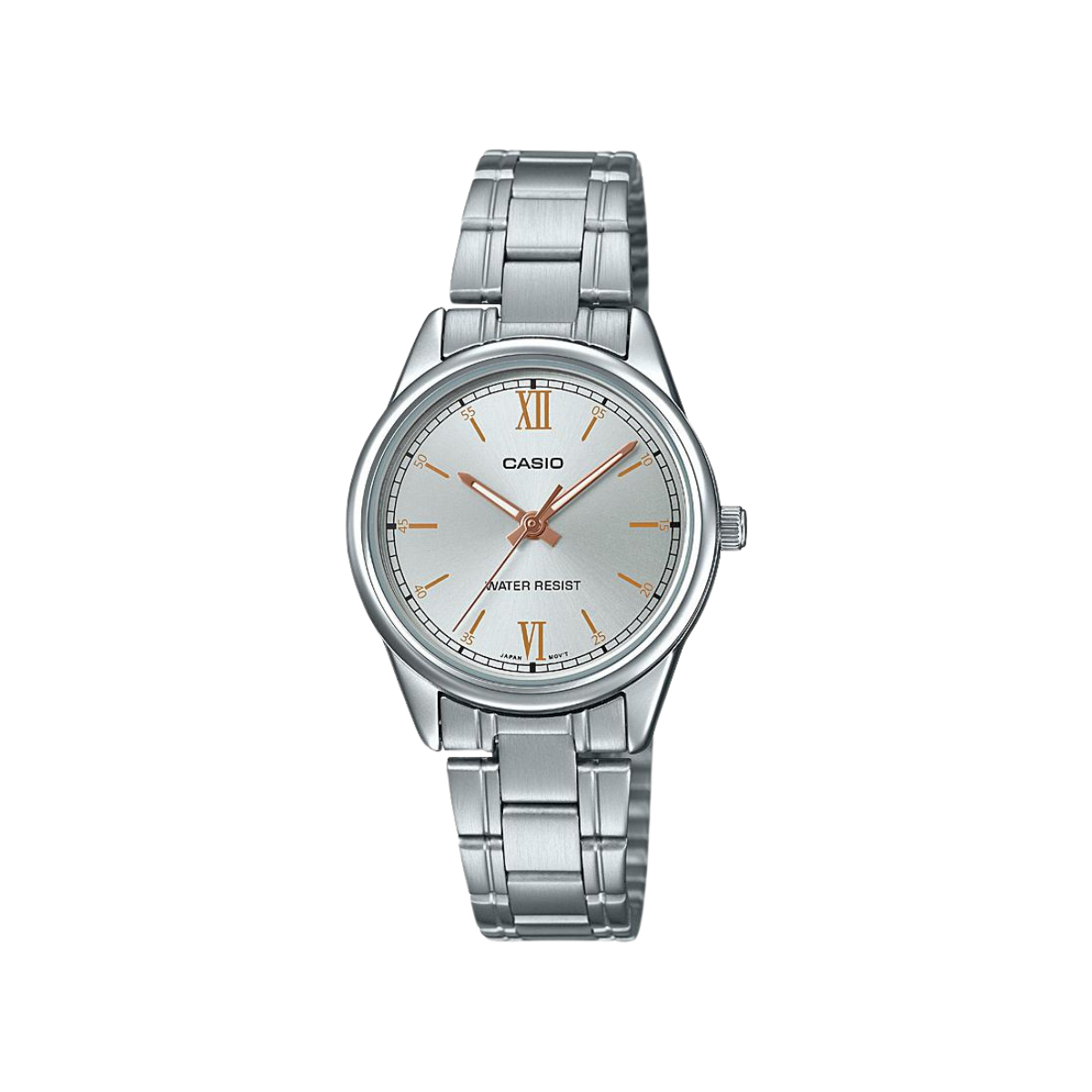 Reloj Análogo Estándar Casual Plateado de Mujer