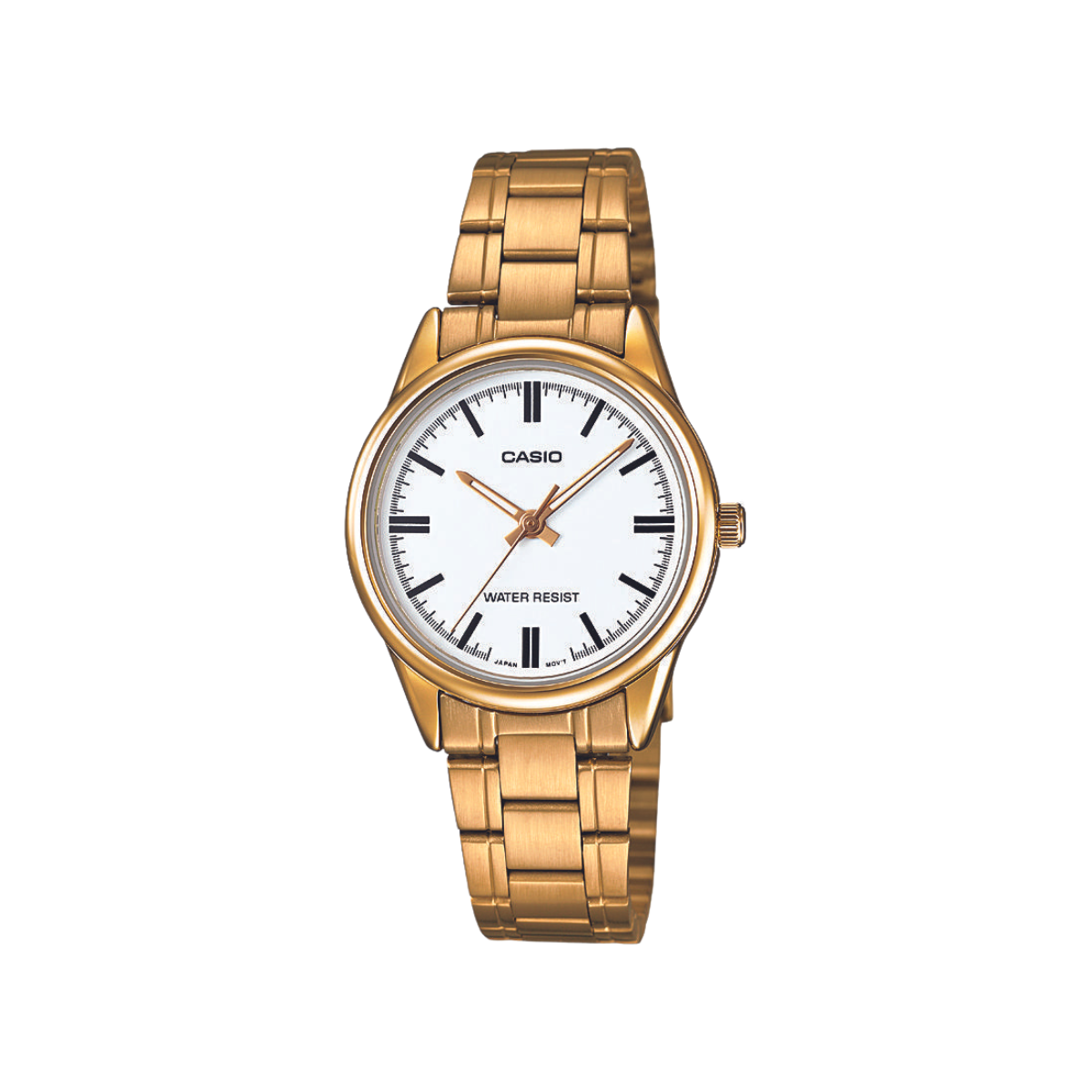 Reloj Análogo Estándar Casual Dorado de Mujer