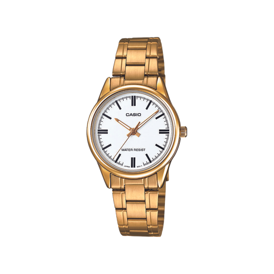 Reloj Análogo Estándar Casual Dorado de Mujer