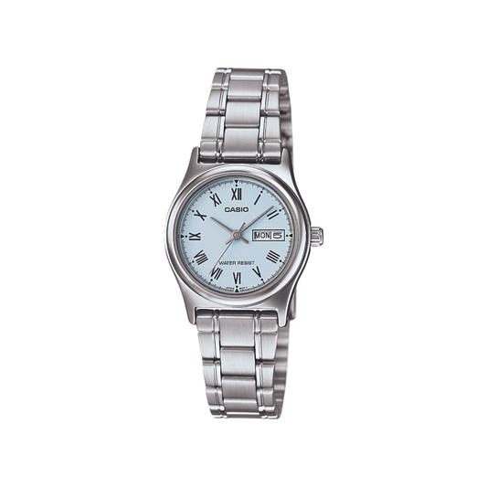 Reloj Análogo Estándar Casual Plateado de Mujer