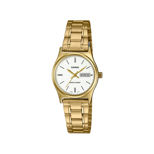 Reloj Análogo Estándar Casual Dorado de Mujer