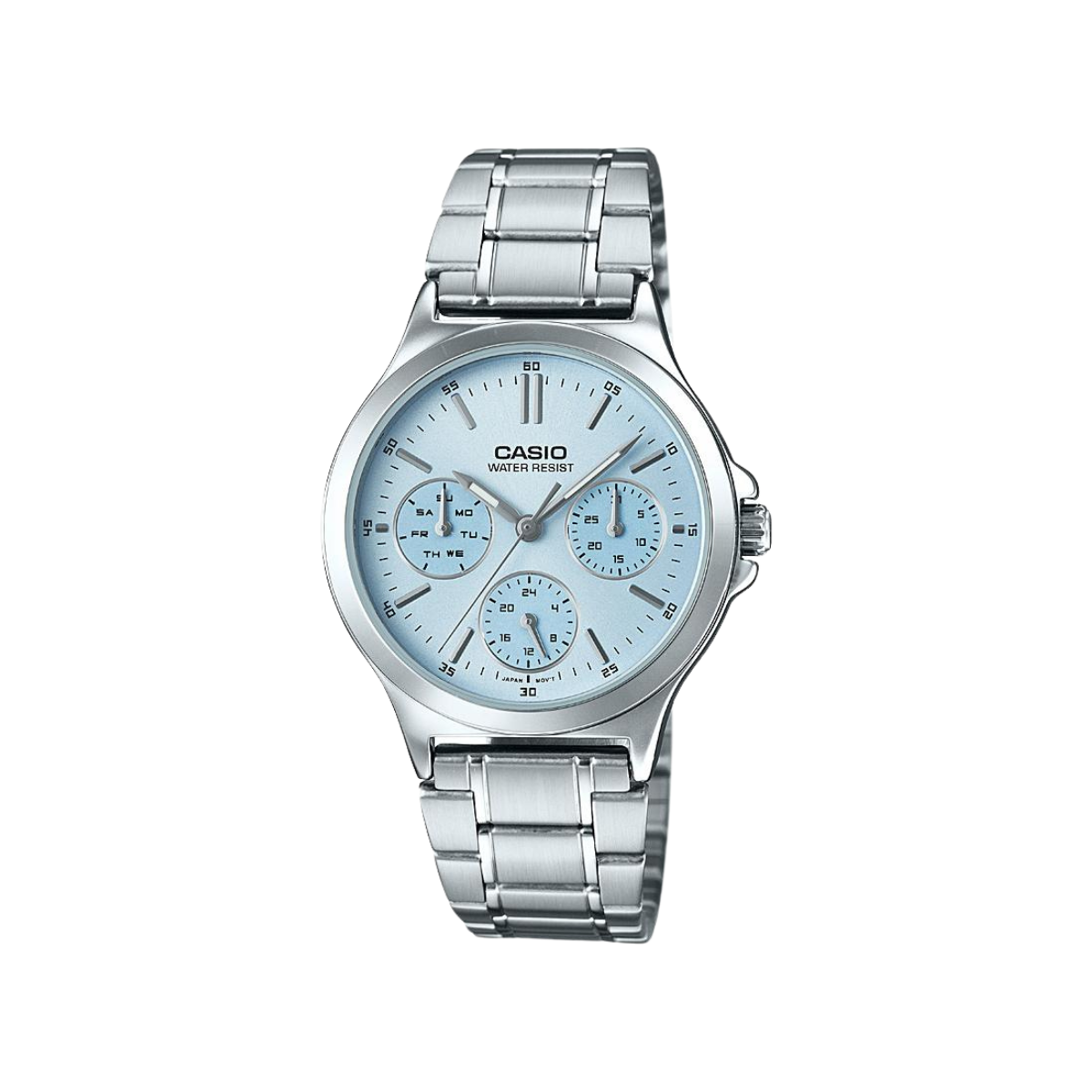 Reloj Análogo Estándar Casual Plateado de Mujer